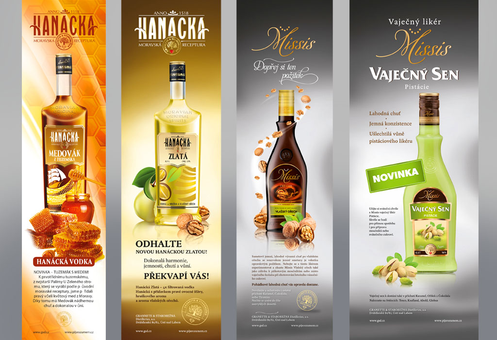 Reklamní inzerce Hanácká vodka